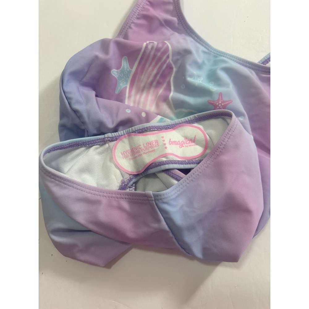 B Magical Girls Mermaid Swimsuit and Beach Towel Set UPF 50 Size 10 - Picture 5 of 6